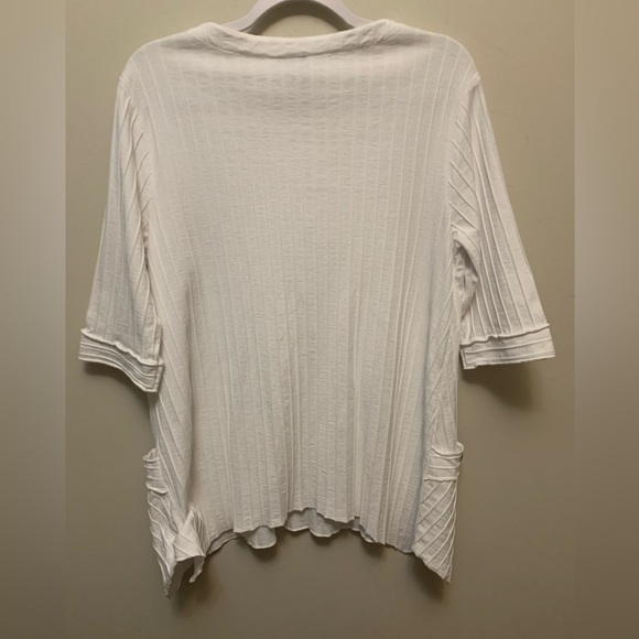 FOCUS Ribbed Patch Pocket Tunic - White - Picture 10 of 10